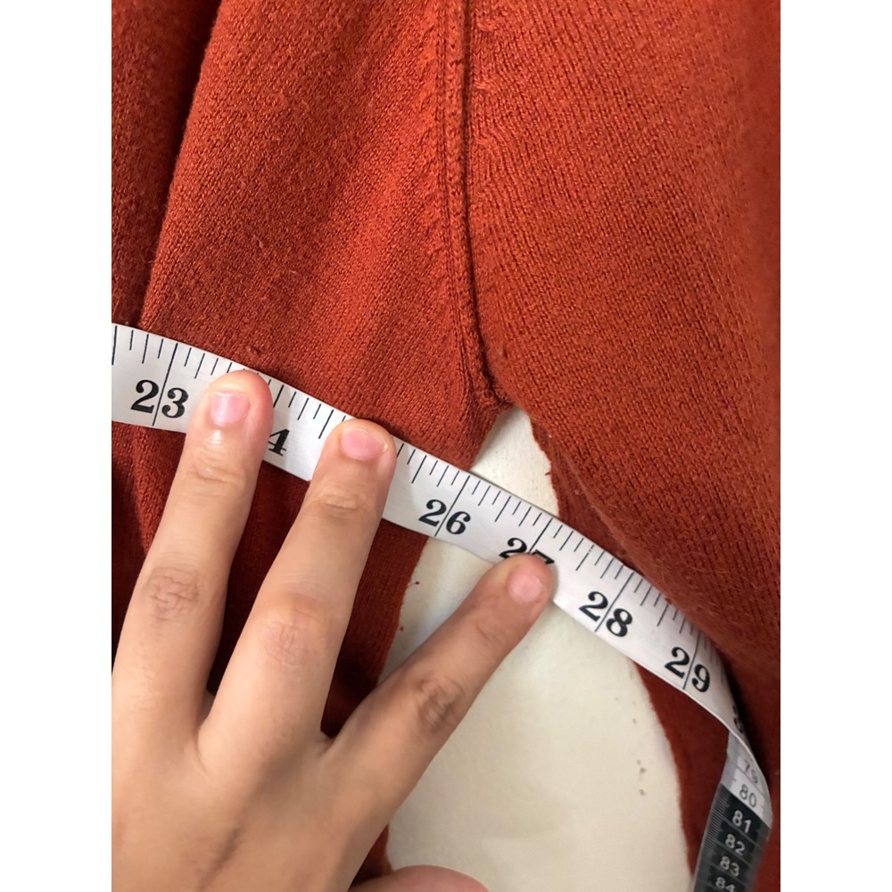 Simply Vera Vera Wang Rust Orange Wool Blend Cardigan Sweater XL Cottagecore - Picture 3 of 7